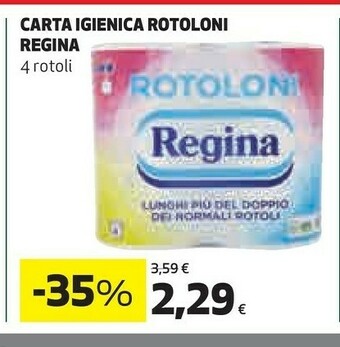 Coop Regina Carta Igienica Rotoloni offerta