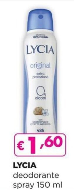 La Saponeria Lycia deodorante spray 150 ml offerta