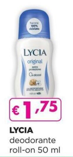 La Saponeria Lycia deodorante roll-on 50 ml offerta
