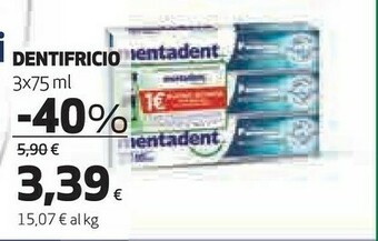 Coop Mentadent Dentifricio offerta