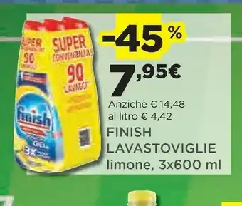 Coop Finish Finish Lavastoviglie Limone 3x600ml offerta