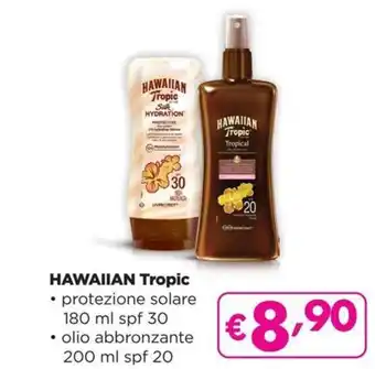 La Saponeria Hawaiian Tropic protezione solare 180 ml spf 30 /olio abbronzante 200 ml spf 20 offerta