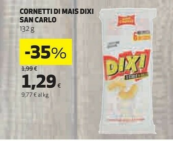 Coop San Carlo Cornetti Di Mais Dixi offerta