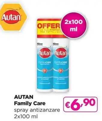 La Saponeria Autan Family Care spray antizanzare 2x100 ml offerta
