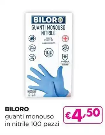 La Saponeria Biloro guanti monouso in nitrile 100 pezzi offerta