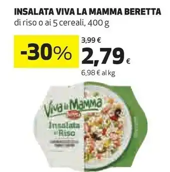 Coop Beretta Beretta - Insalata di Riso con Prosciutto Cotto, Tonno, Wurstel e Verdure Viva la Mamma 400 g(ml) offerta