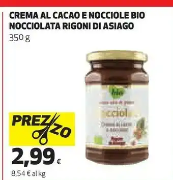 Coop Rigoni Di Asiago Nocciolata Crema Di Cacao E Nocciole Bio 350 G(ml) offerta