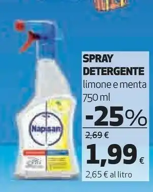 Coop Napisan Spray Detergente Limone E Menta offerta