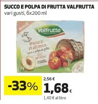 Coop Valfrutta Succo E Polpa Di Pesca 1200 G(ml) offerta