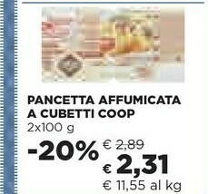 Coop Coop - Pancetta Affumicata A Cubetti 200 G(ml) offerta