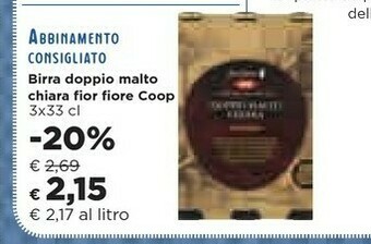 Coop Coop - Birra Doppio Malto Chiara 330 G(ml) offerta