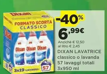 Coop Dixan Lavatrice Classico O Lavanda 75 Lavaggio 3x950ml offerta