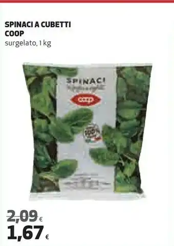 Coop Coop Spinaci A Cubetti Surgelato offerta