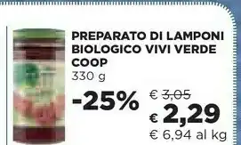 Coop Coop - Lamponi Biologico 330 G(ml) offerta
