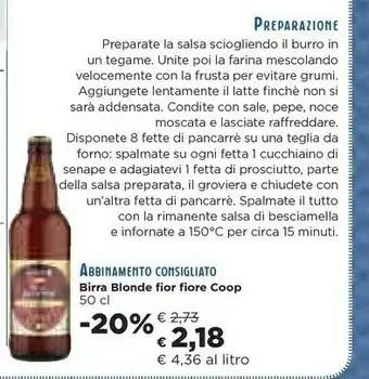 Coop Birra Blonde Fior Fiore offerta