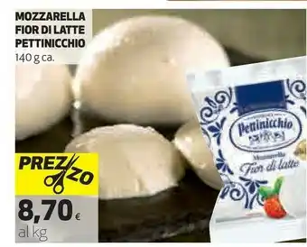 Coop Pettinicchio Mozzarella Fior Di Latte 140 G offerta