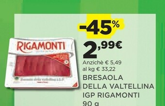 Coop Rigamonti Bresaola Della Valtellina 90 G(ml) offerta