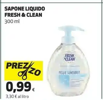 Coop Fresh & Clean Sapone Liquido 300ml offerta