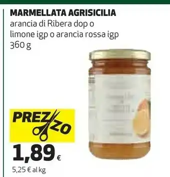 Coop Agrisicilia Agrisicilia - Marmellata di "Arancia di Ribera DOP" 360 g(ml) offerta