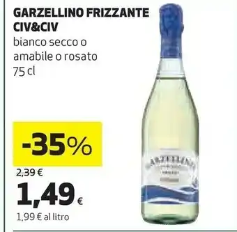 Coop Civ & civ Civ & Civ - Vino Frizzante Secco Garzellino 750 g(ml) offerta