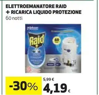 Coop Raid Elettroemanatore E Ricarica Liquido Protezione offerta