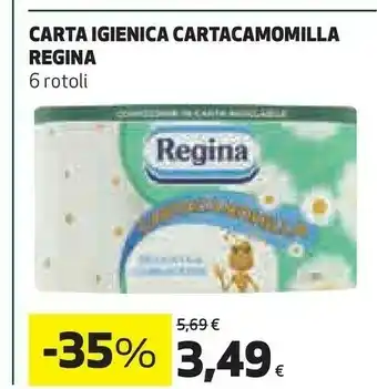 Coop Regina Regina Carta Igienica Cartacamomilla 6 Rotoli offerta
