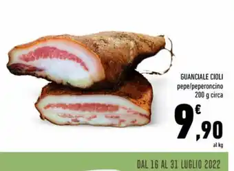 Conad Cioli Guanciale pepe/peperoncino 200 g circa offerta
