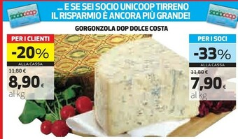 Coop Costa Gorgonzola Dop Dolce offerta
