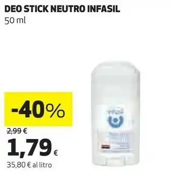 Coop Infasil Infasil Deo Stick Neutro 50 Ml offerta