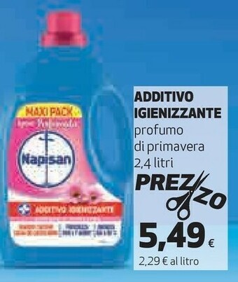 Coop Napisan Additivo Igienizzante Profumo Di Primavera 2,4 Litri offerta