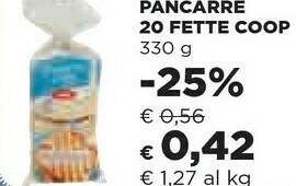 Coop - Pancarrè 20 Fette 330 G(ml)