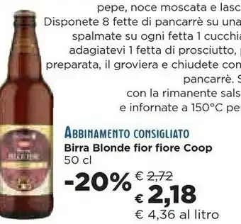 Coop Coop Birra Blonde Fior Fiore offerta