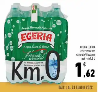 Egeria Acqua effervescente naturale/frizzante pet 6x1,5 L