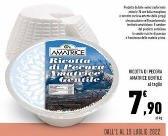 Conad Ricotta Di Pecora Amatrice Gentile offerta