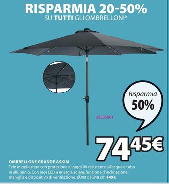 JYSK Ombrellone grande offerta