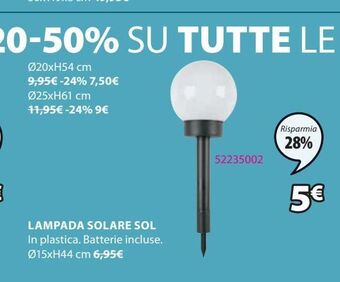 JYSK Lampada solare offerta