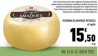 Conad Petrucci Pecorino Di Amatrice offerta