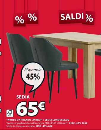 JYSK Sedia offerta