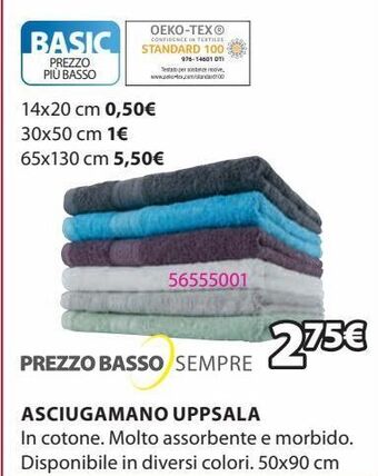 JYSK Asciugamano in cotone offerta