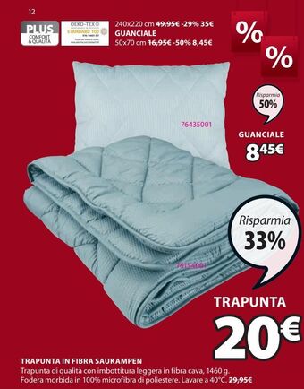 JYSK Trapunta in fibra offerta