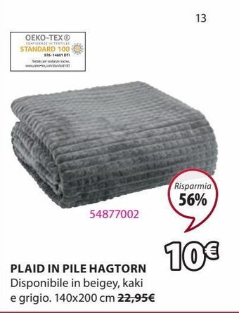 JYSK Plaid in pile offerta