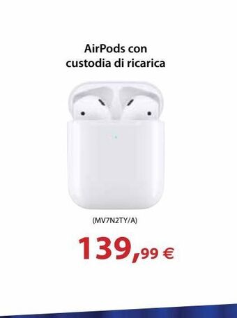 Euronics Airpods con custodia di ricarica offerta