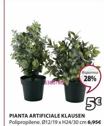 JYSK Pianta artificiale offerta