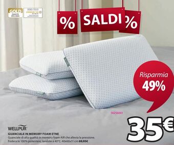 JYSK Guanciale in memory foam offerta
