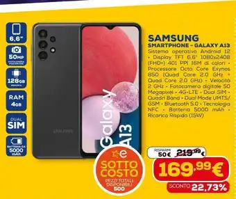 Euronics Smartphone samsung - galaxy a13 offerta
