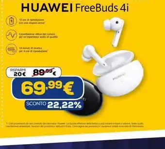 Euronics Huawei freebuds 4i offerta