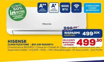 Climatizzatori hisense - bio air 9000btu