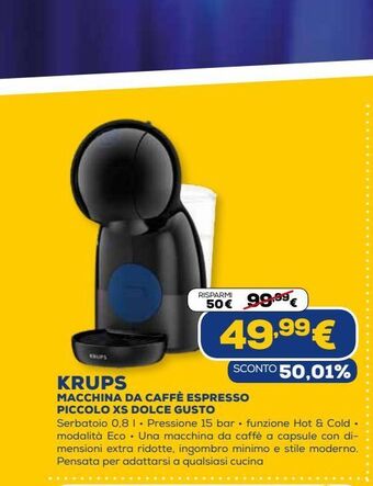Euronics Krups macchina da caffè espresso piccolo xs dolce gusto offerta