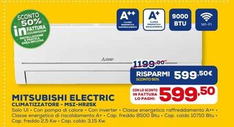 Euronics Climatizzatori mitsubishi electric - msz-hr25k offerta