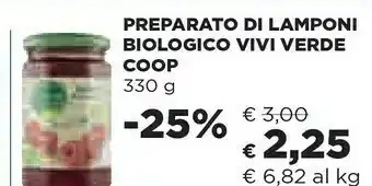 Coop Coop Preparato Di Lamponi Biologico Vivi Verde offerta